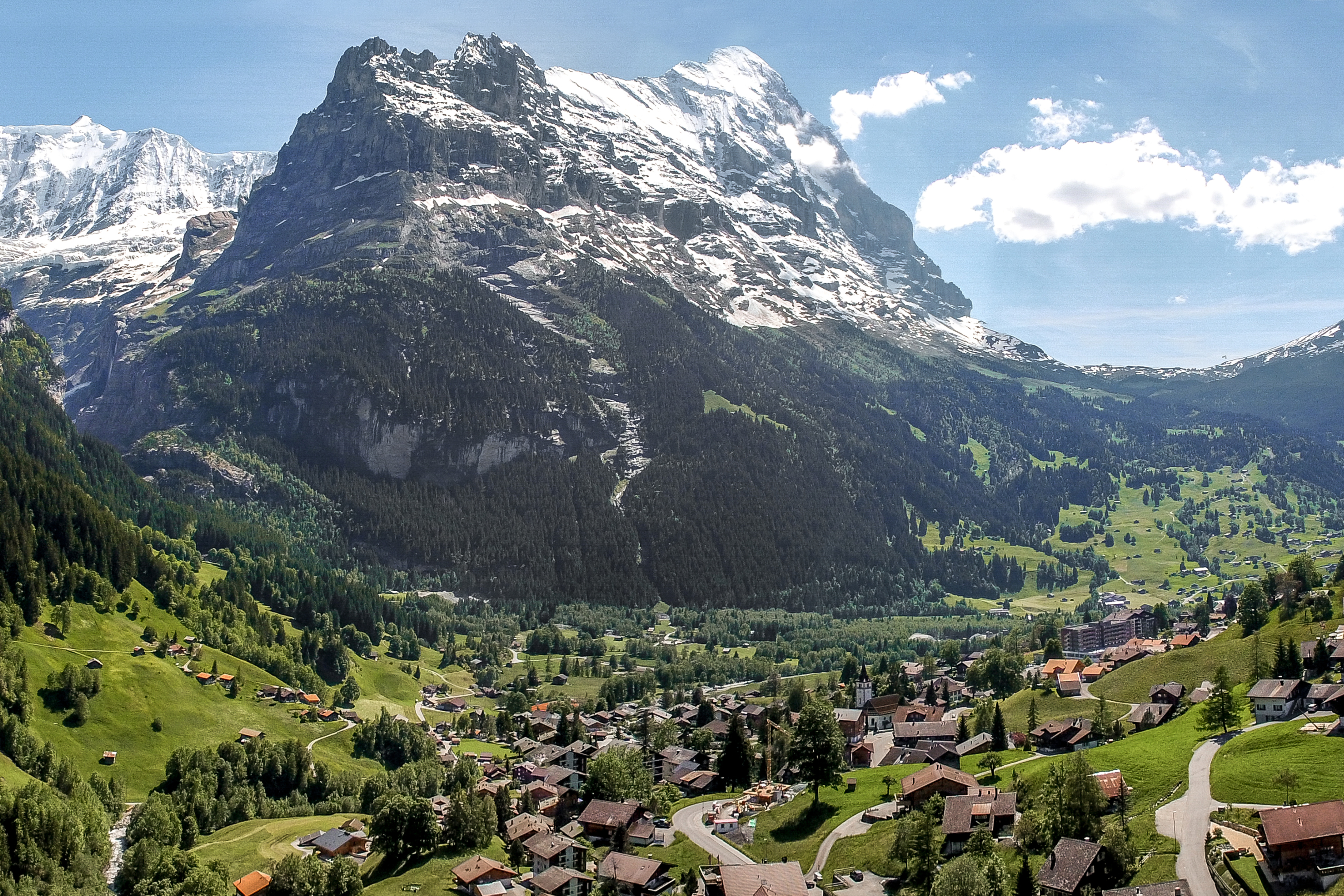 GRIWA RENT View of Grindelwald in spring